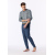 Schiesser Herren Schlafanzug lang deep blue