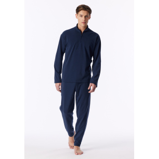 Schiesser Herren Sweatshirt Zipper deep sea blue