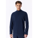 Schiesser Herren Sweatshirt Zipper deep sea blue