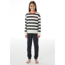 Schiesser Kinder Maedchen Schlafanzug lang navy