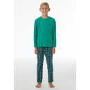 Schiesser Kinder Jungen Schlafanzug lang jade